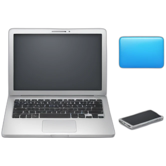 smartphone and laptop emoji