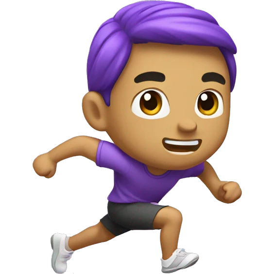 liuxiang running fast purple emoji