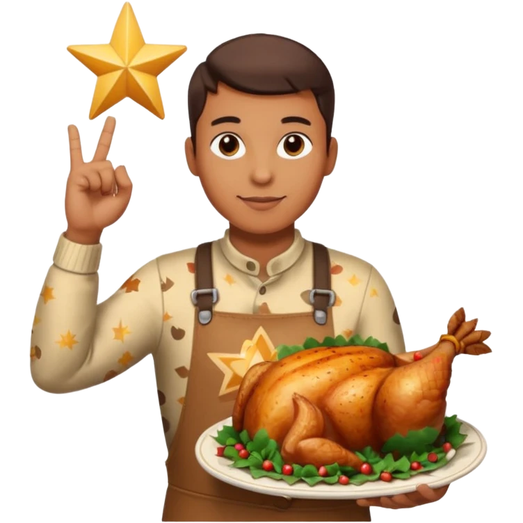 67 holding chicken stars and doing the boi hand gesture emoji