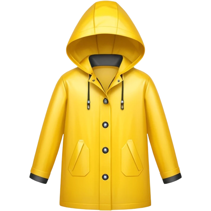 yellow raincoat, just rain coat, negative character. emoji