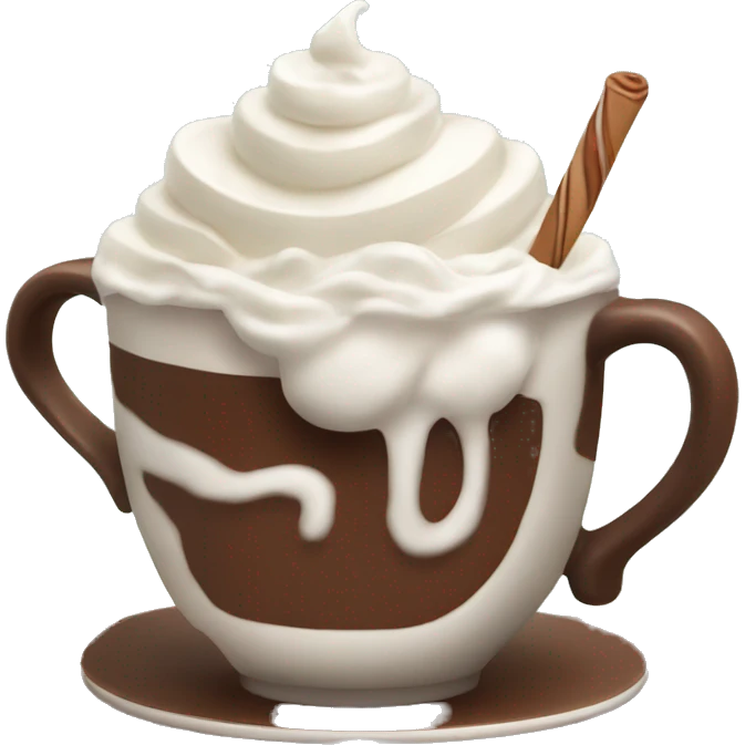 Hot chocolate with whipped cream  emoji