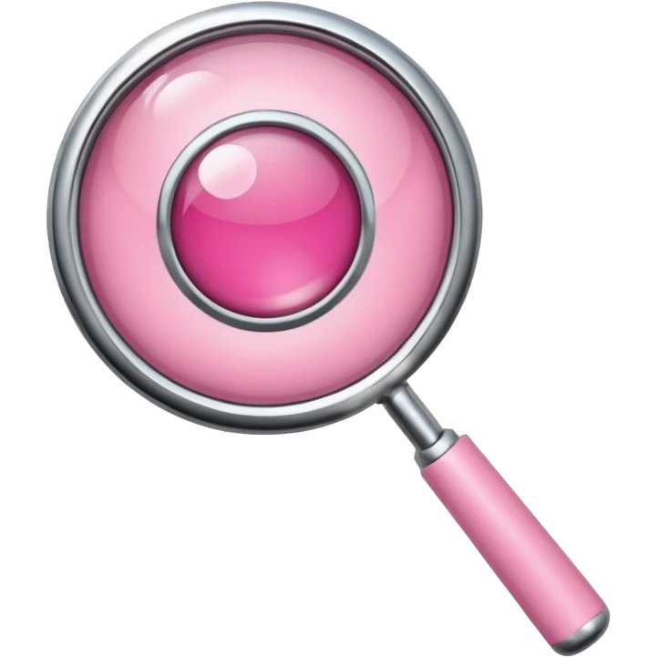 mix light pink dark pink and white girly chrome internet logo with a magnifying glass emoji