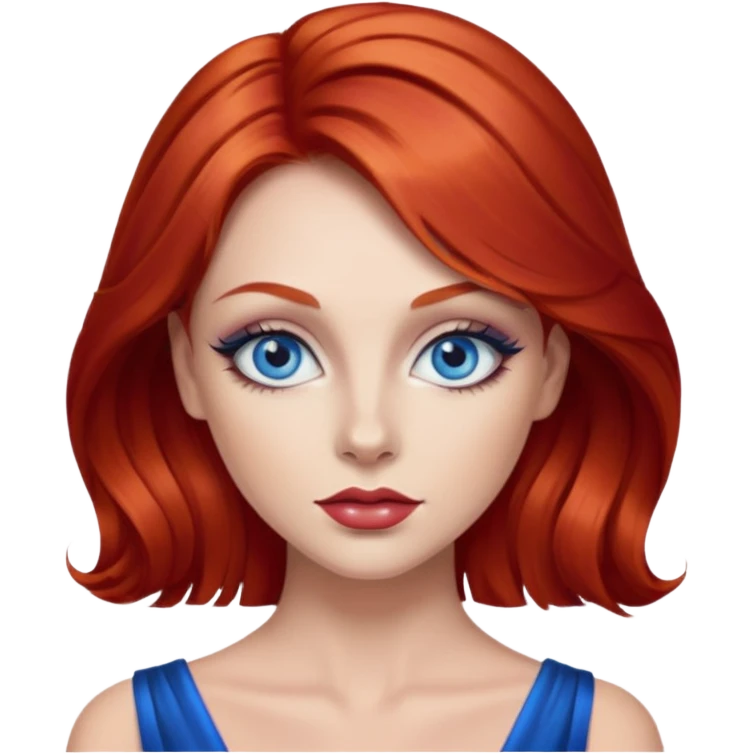 red hair big blue eyes glamorous  emoji