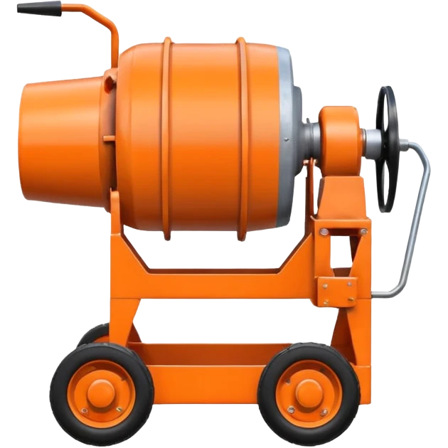 small orange concrete mixer (not a truck) emoji