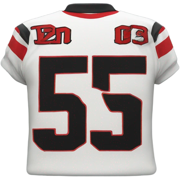 Number 5 jersey red and black emoji