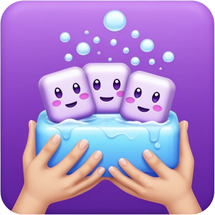 soap four purple hands emoji
