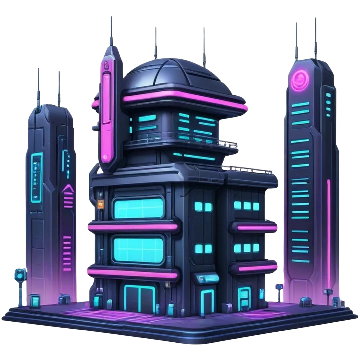 cyberpunk space neon building emoji
