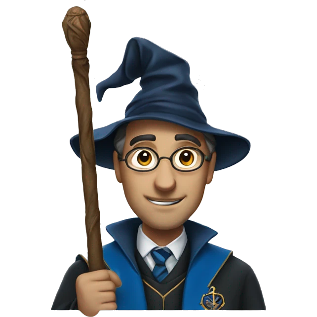 men with wand, professor, ravenclaw emoji