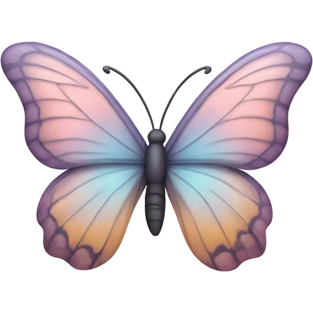 butterfly but the wings have pastel clouds on it  emoji
