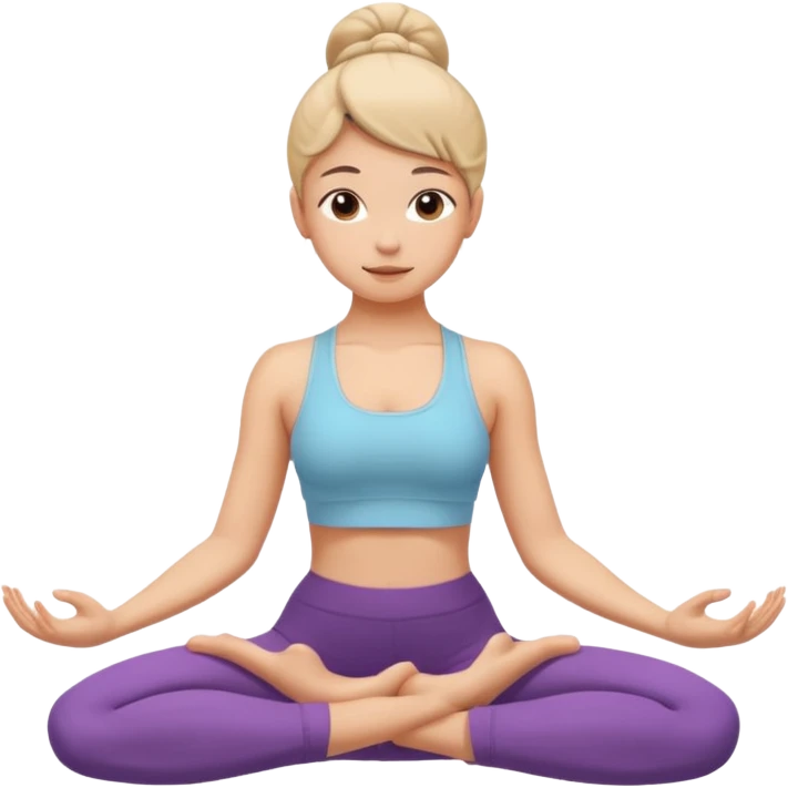 girl doing yoga emoji