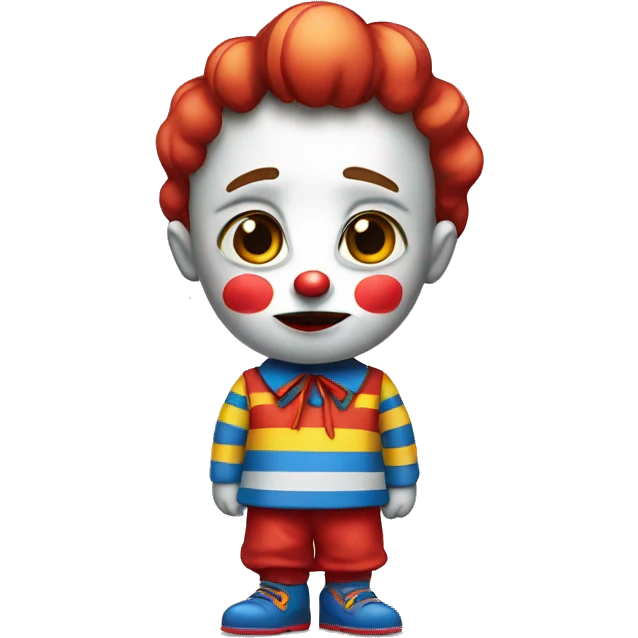 niño vestido de payaso triste emoji