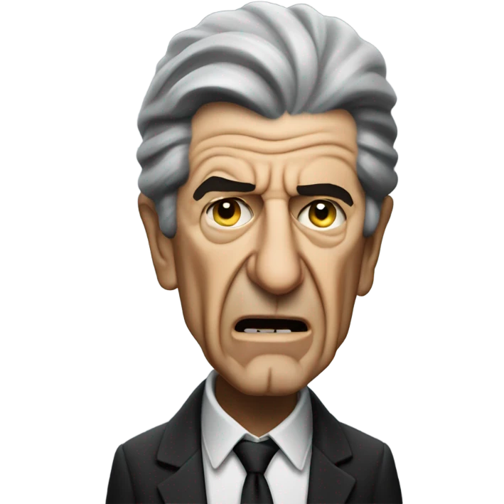 Leonard cohen very angry emoji