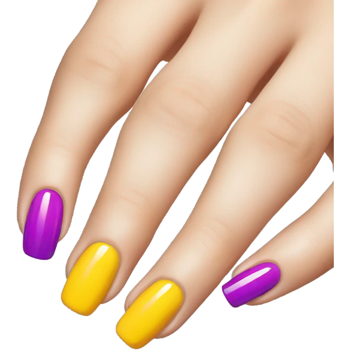 Nails painted emoji