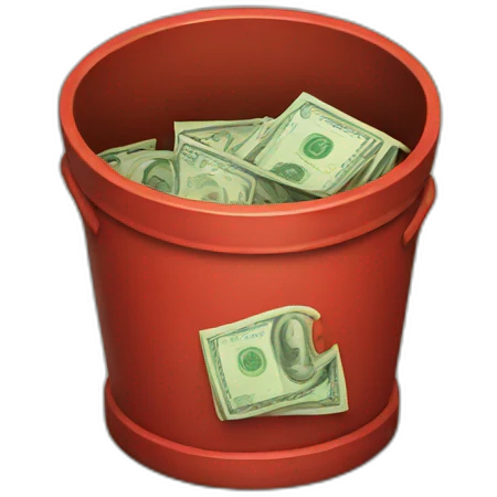 Red pot of money  emoji
