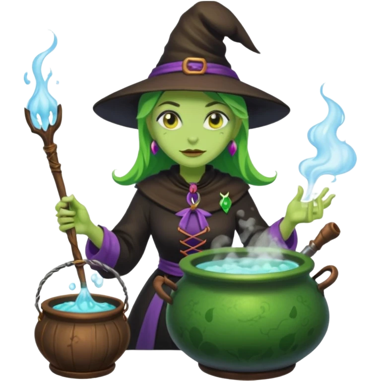 green witch cooking potion emoji