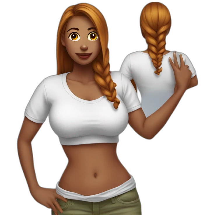 big tits in tshirt emoji