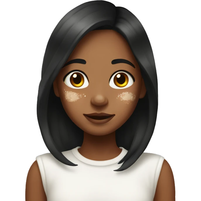 Girl with vitiligo emoji