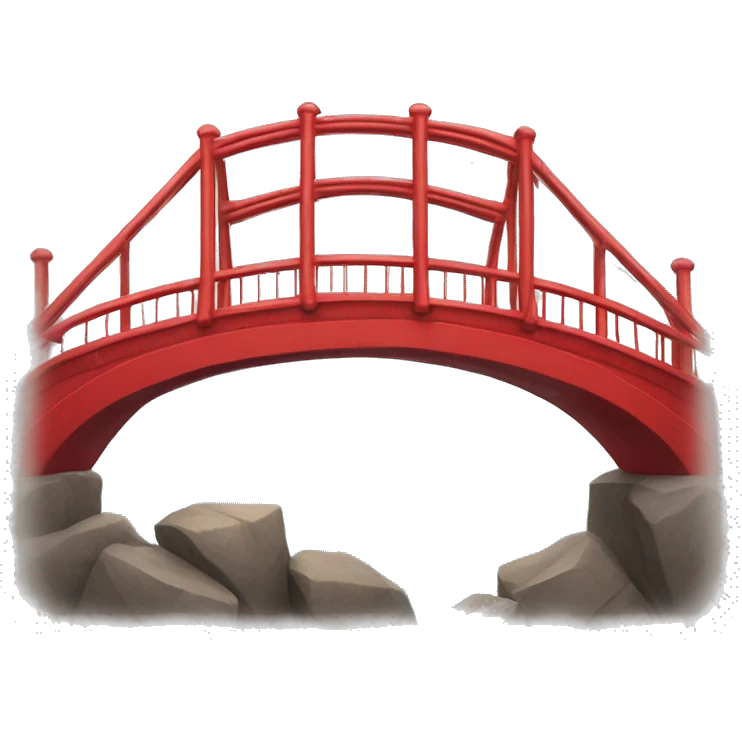 red bridge with 3 pilars, using this one as inspiration of the style 🌉 emoji