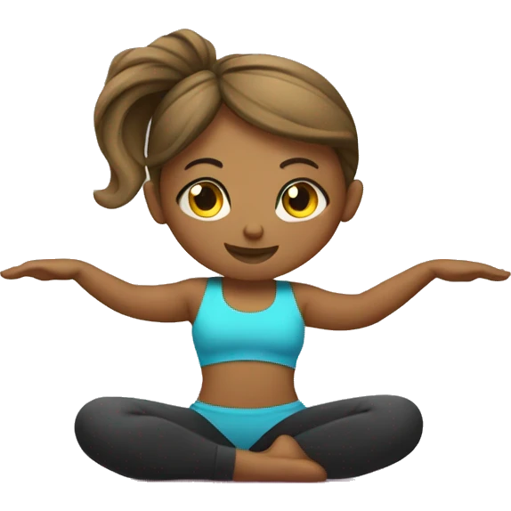 Girl doing pilates  emoji