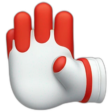 super mario glove single finger pointing emoji