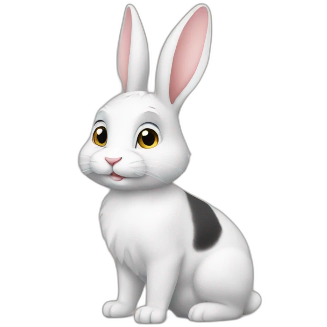 Lapin avec chat emoji