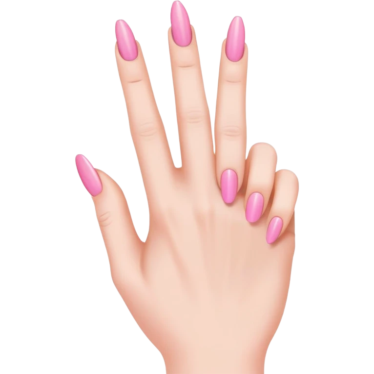 Pink middle finger with fake nails emoji