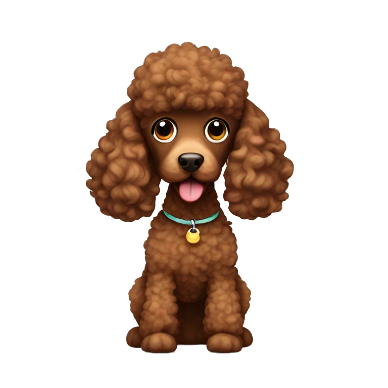 Brown poodle emoji