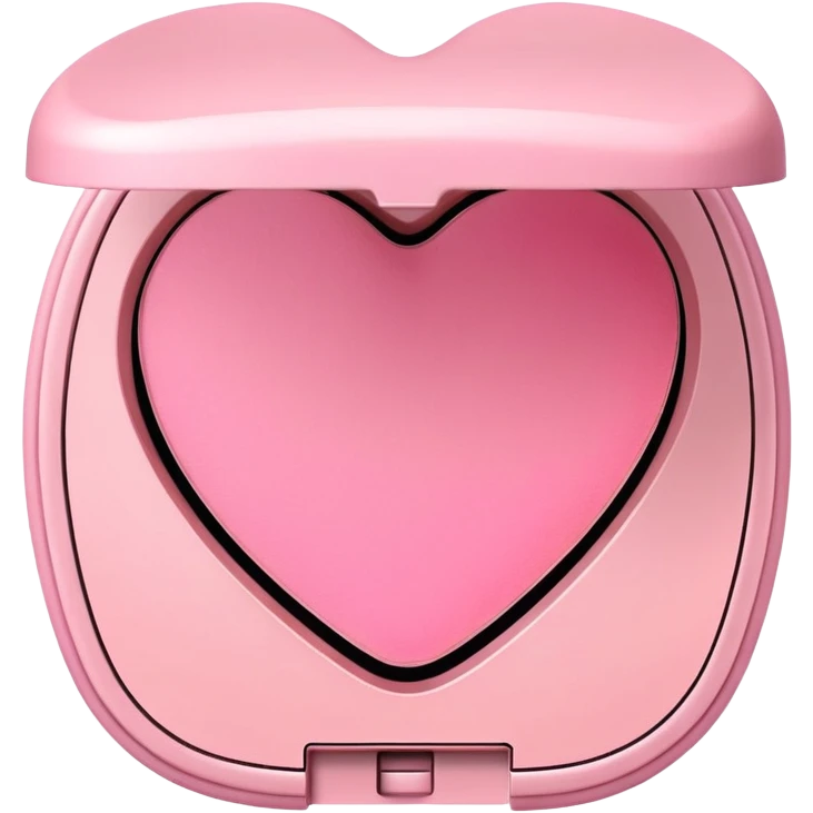 Heart-shaped blusher compact makeup emoji