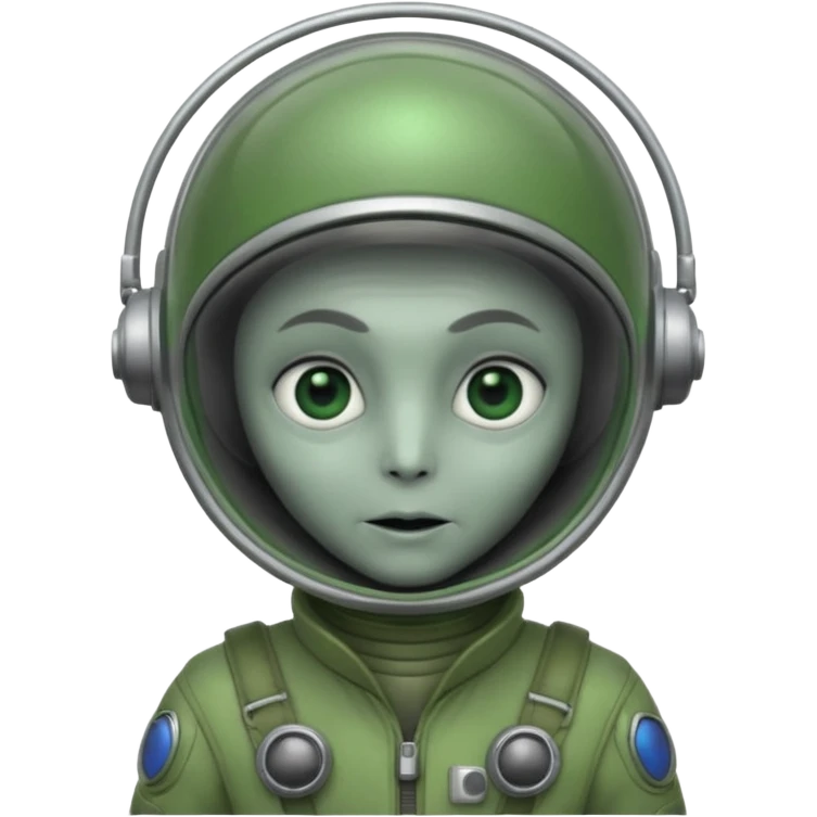Alein pilot with antenna head  emoji