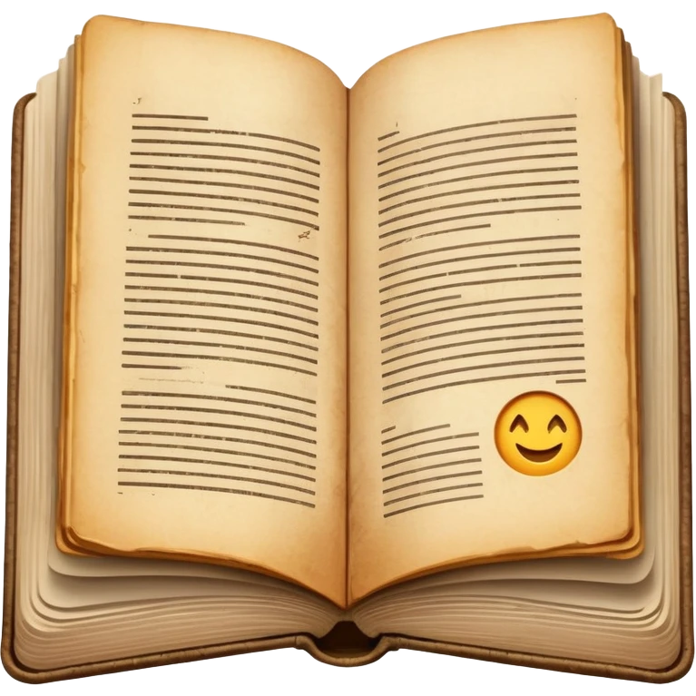 an open book with text emoji