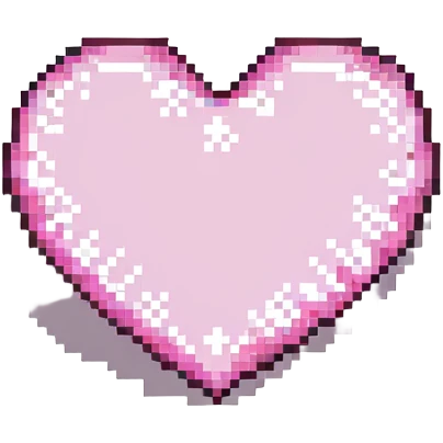 pink pixelated heart emoji