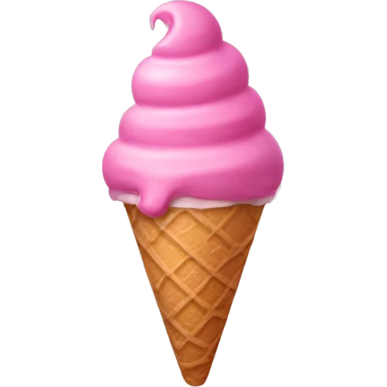 Pink ice cream  emoji