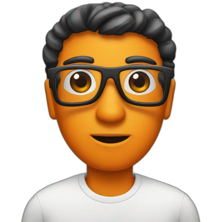 Un pez naranja con gafas negras emoji