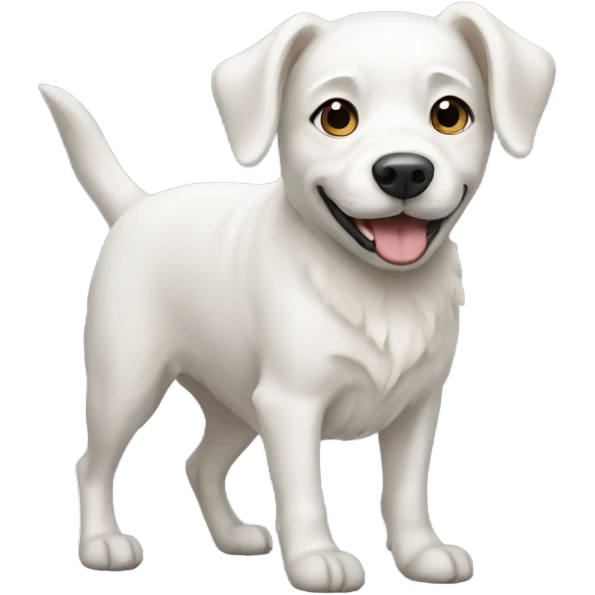 White female dog emoji
