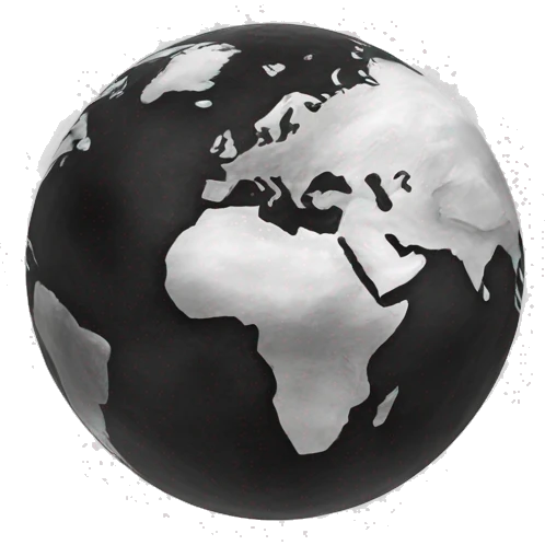 black and white earth that’s says the world is yours emoji