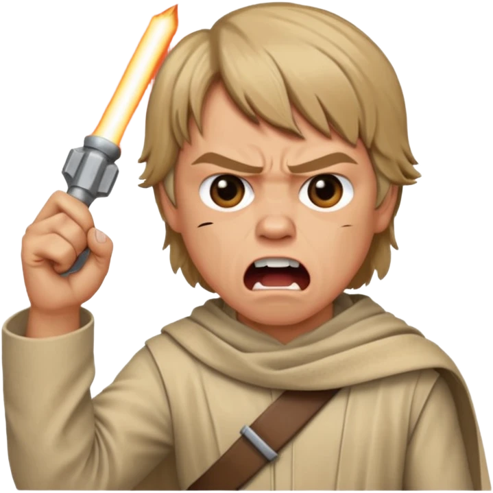 angry screaming "I hate you!" luke tatoine farmboy emoji