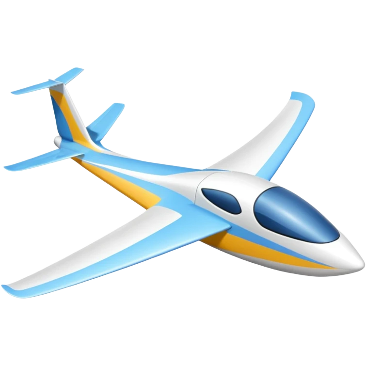 glider, large wingspan, white, 1 seat, no engine emoji