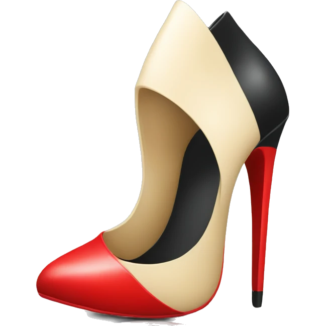 black high heel with red bottom emoji