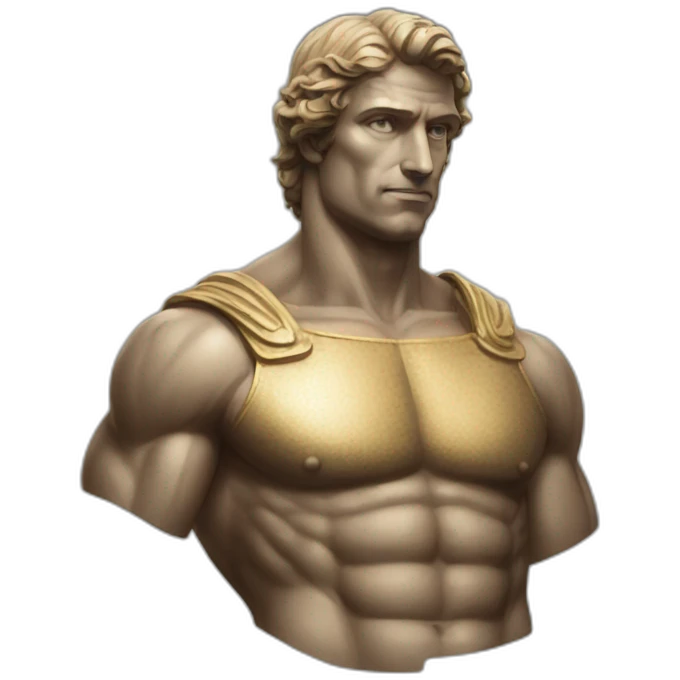 Statue man renaissance muscle emoji