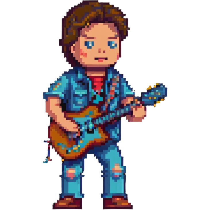 Marty McFly playing guitar emoji