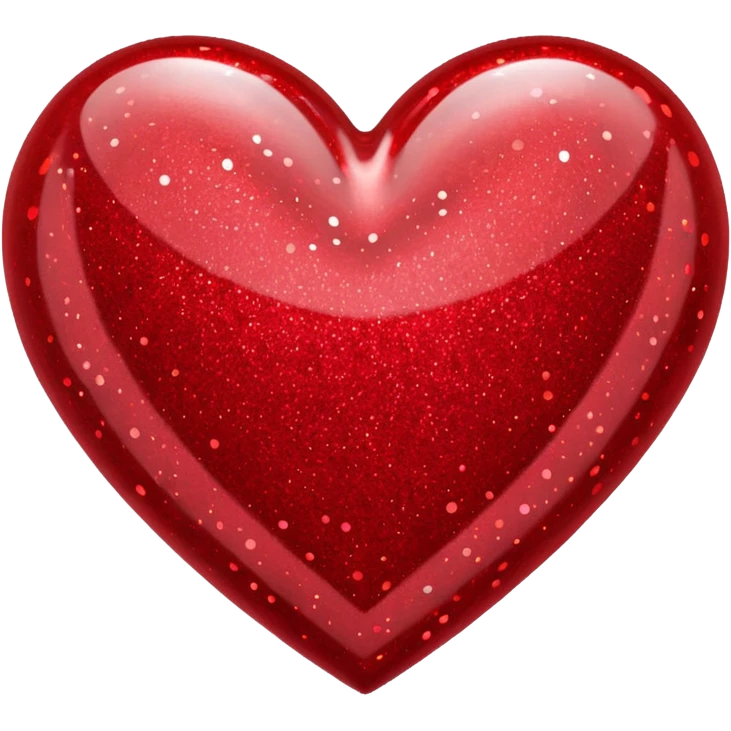 glitter heart with red sparkles emoji