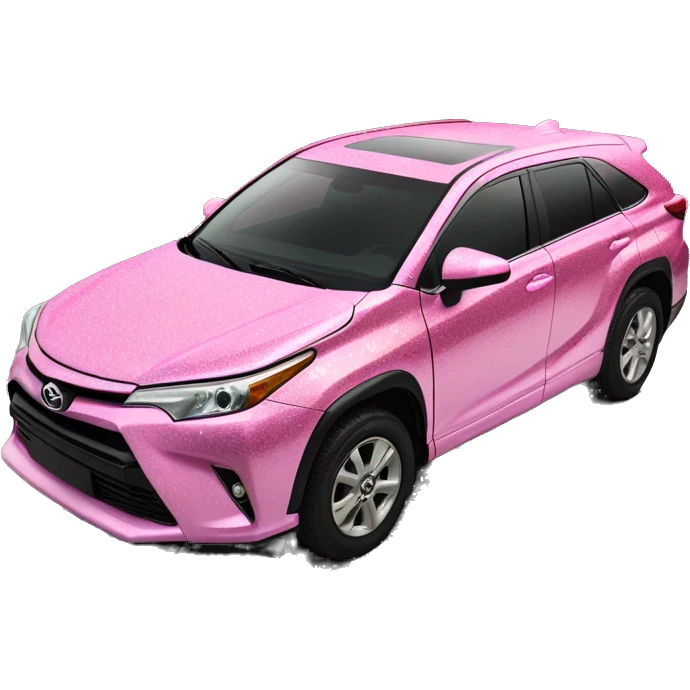 Pink ombre Toyota XSE with lots of glitter emoji