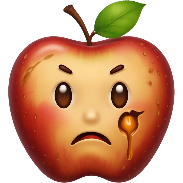 spoiled apple emoji