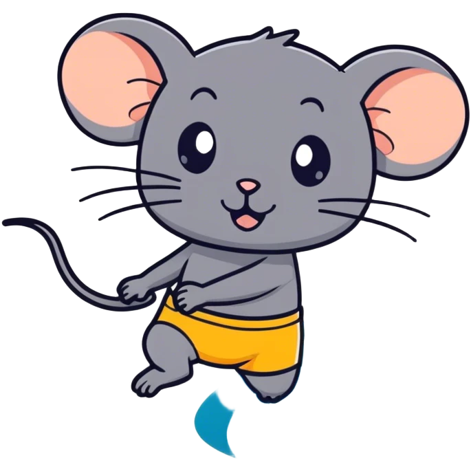 Mouse in a pool emoji