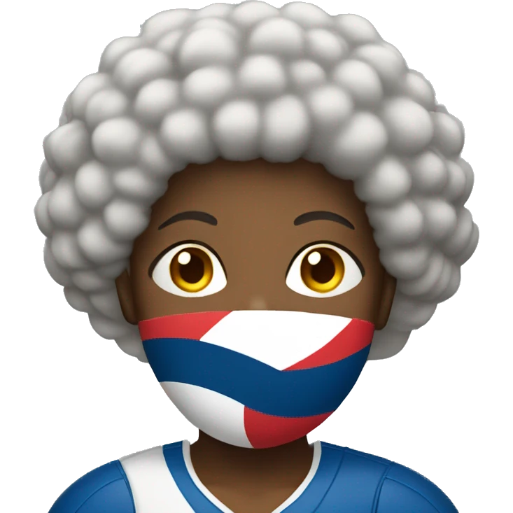 volleyball player with afro  emoji