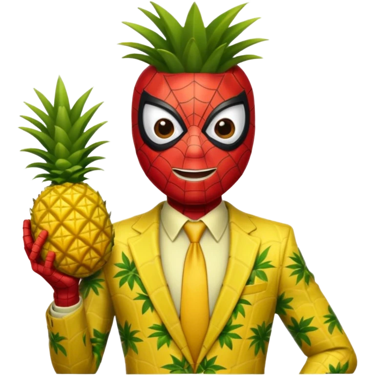 spiderman in pineapple theme emoji