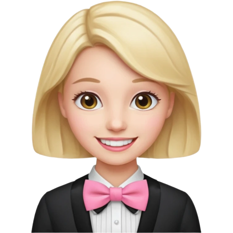 woman with pink bowtie emoji