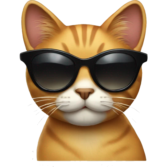 Cat with sunglasses emoji