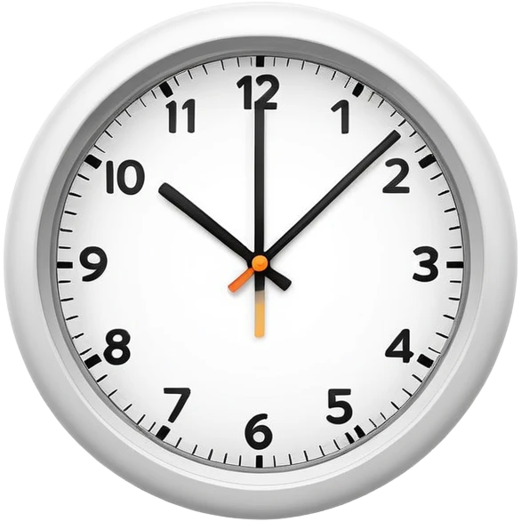 Minimalist 24 hour clock, simple design, clean lines emoji