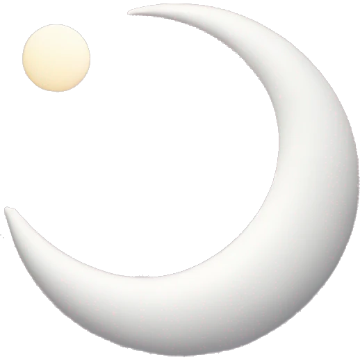 White Crescent moon and pink clouds emoji